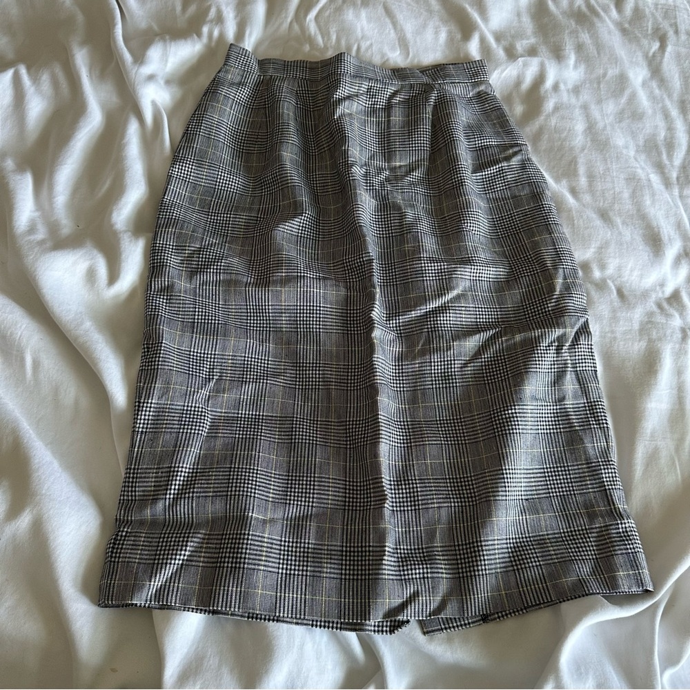 Plaid Pencil Skirt